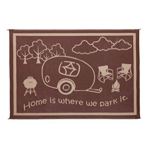 Stylish Camping Rh8117 Brown/Beige 8'x11' Rv Home Mat - All