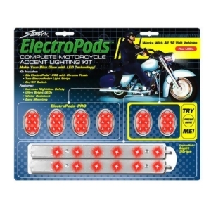 Street Fx 1042433 Electropods Lightpod/Strip Kit Red/Chrome - All