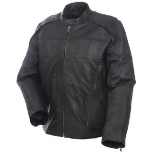 Mossi Retro Men'S Premium Leather Jacket Black Size 46 - All