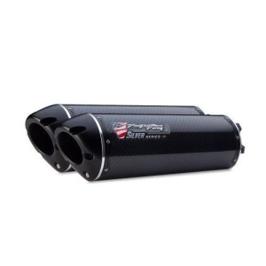 M-2 Silver Series Dual Slip-onexhaust Carbon Fiber Canisters - All