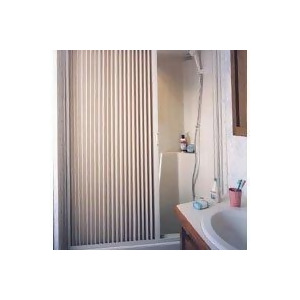 Irvine 6057Si Ivory Pleated Shower Door - All