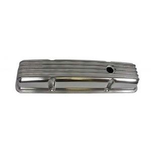 Racing Power R6181 Polished Aluminum Valve Cover Tall With Hole - All