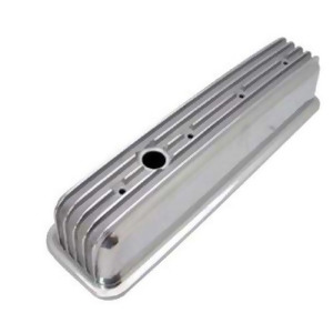 Racing Power R6196 Polished Aluminum Valve Cover Short With Hole - All