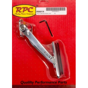 Racing Power Company R8601x Polished Aluminum Gas Pedal With Aluminum Pad Arm - All
