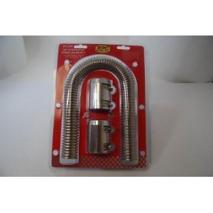Racing Power Company R7304 24In Stainless Hose Kit W/Polished Ends - All