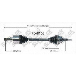 Cv Axle Shaft-New Front Right SurTrack Fd-8105 fits 01-03 Ford Windstar - All