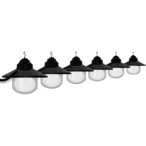 Polymer Products Llc 1632-77405-Pre Black Shaded Six Globe String Light Set - All