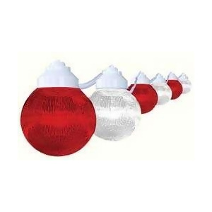 6 Light Globes Red/white - All