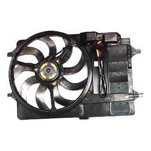 Dual Radiator and Condenser Fan Assembly Tyc 621980 fits 02-03 Mini Cooper - All