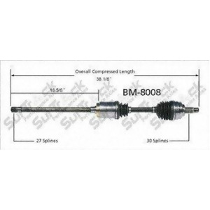 Cv Axle Shaft-New Front Right SurTrack Bm-8008 fits 00-06 Bmw X5 - All