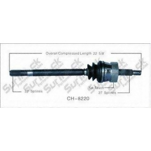 Cv Axle Shaft-New Front Left SurTrack Ch-8220 - All