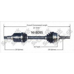 Cv Axle Shaft-New Front Left SurTrack Ni-8095 - All