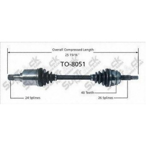 Cv Axle Shaft-New Front Left SurTrack To-8051 - All
