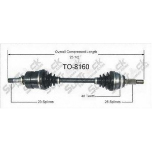 Cv Axle Shaft-New Front Left SurTrack To-8160 - All