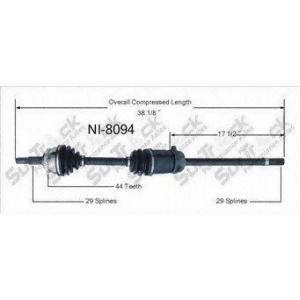 Cv Axle Shaft-New Front Right SurTrack Ni-8094 - All