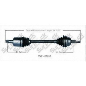 Cv Axle Shaft-New Front Left SurTrack Vw-8090 fits 03-05 Vw Beetle - All