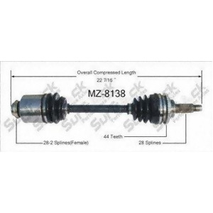 Cv Axle Shaft-New Front Right SurTrack Mz-8138 fits 03-08 Mazda 6 - All