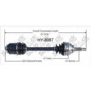 Cv Axle Shaft-New Front Right SurTrack Hy-8087 - All