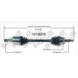 Cv Axle Shaft-New Front Left SurTrack Hy-8078 - All