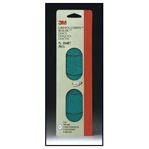 3M 31408 Green Corps Roloc 3 24 Grit Disc - All