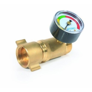 Camco 40064 Brass Water Pressure Regulator With Gauge - All