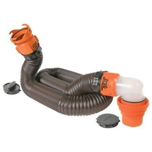 Camco 39761 Rhinoflex 15' Sewer Hose Kit With Swivel Fitting - All