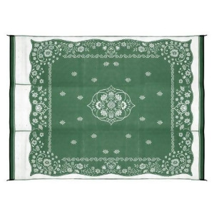 Camco 42850 Reversible Outdoor Mat 9' X 12' Green Oriental - All