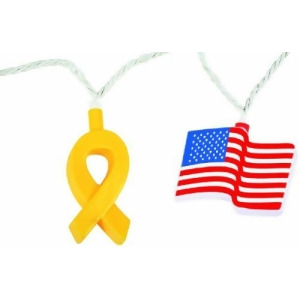 Camco 42657 Patriotic Yellow Ribbon And Flag Party Light - All
