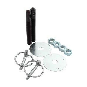 Aluminum Hood Pin Kit With 12 Pins And 14 Clips Black - All