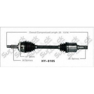 Cv Axle Shaft-New Front Left SurTrack Hy-8105 - All