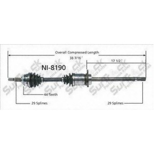 Cv Axle Shaft-New Front Right SurTrack Ni-8190 - All