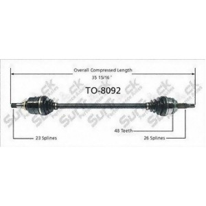 Cv Axle Shaft-New Front Right SurTrack To-8092 - All