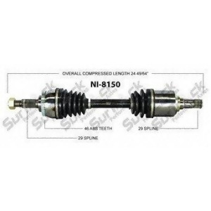 Cv Axle Shaft-New Front Left SurTrack Ni-8150 - All