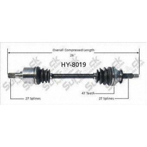 Cv Axle Shaft-New Front Left SurTrack Hy-8019 - All