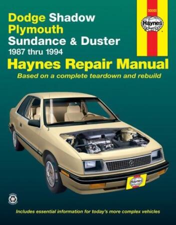 Dodge Shadow Ply Sundance 8794 Haynes Repair Manuals