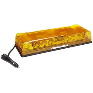 Grote 76993 Yellow 17 Low-Profile Led Mini Light Bar Magnet Mount with Cigarette Lighter Adapter - All