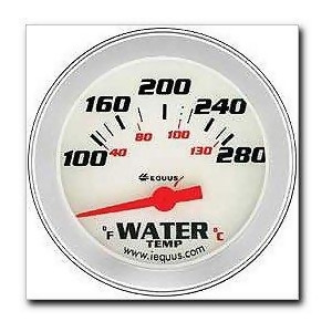 Performance 2-5/8 White Face Electric Water Temperature Gauge 8462 - All