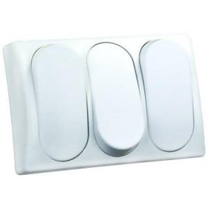 Jr Products 13595 White Spst Modular On/Off Triple Switch - All