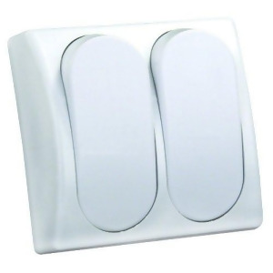 Jr Products 13585 White Spst Modular On/Off Double Switch - All
