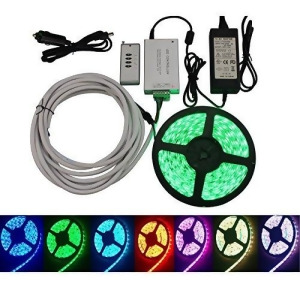 Green LongLife 8080109 Programmable Rgb Multi-color 16.4 Ft Led Light Strip Kit w/ Remote Control - All