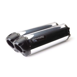 M-2 Black Series Dual Slip-on Exhaust Carbon Fiber Canister - All