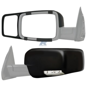 Fit System 80710 Snap-On Black Towing Mirror For Dodge Ram 1500/2500/3500 Pair - All