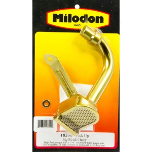 Milodon 18300 Gold Zinc Plated Deep Sump Oil Pan Pickup For Big Block Chevy - All