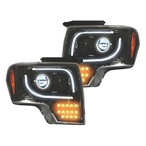 Recon 264273Bkc Headlight with Led Turn Signal Light - All