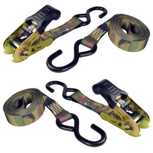 Keeper 03518 Camouflage 12' X 1 Ratchet Tie-Down With Padded Handle 2 Pack - All