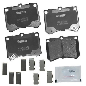Bendix Cfc473 Premium Copper Ceramic Brake Pad with Installation Hardware Front - All
