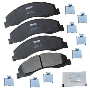 Bendix Cfm1328 Premium Copper Semi-Metallic Brake Pad with Installation Hardware Front - All