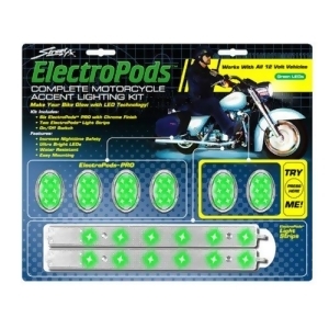 Street Fx 1042462 Electropods Lightpod/Strip Kit Green/Chrome - All
