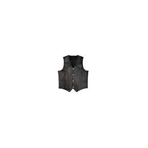 Mossi Buffalo Nickel Men'S Leather Vest Black Size 38 - All