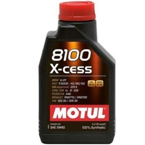 8100 X-Cess 5w40 Oil Case/12-Liter - All